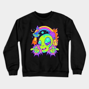 Alien Galaxy Trippy Psychedelic Crewneck Sweatshirt